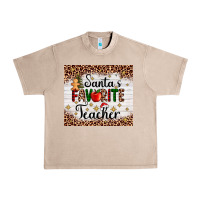 French Oak santa's favorite teacher Urban Heavy Tee - AdoDesignShop