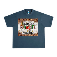 Midnight Navy santa's favorite teacher Urban Heavy Tee - AdoDesignShop