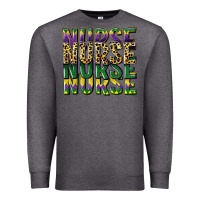 Charcoal Heather nurse mardi gras Premium Sweatshirt - CowGirlArtShop