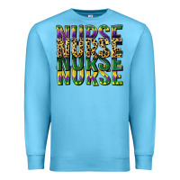 Ocean Blue nurse mardi gras Premium Sweatshirt - CowGirlArtShop