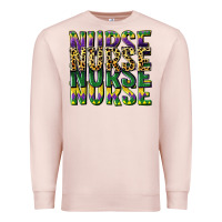 Pale Pink nurse mardi gras Premium Sweatshirt - CowGirlArtShop