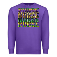 Purple nurse mardi gras Premium Sweatshirt - CowGirlArtShop