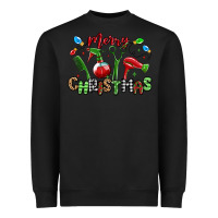 Black merry christmas hair dresser Heavyweight Sweatshirt - MaliasSmallBusiness