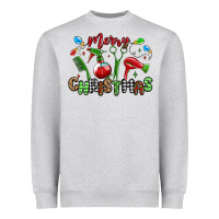 Heather Grey merry christmas hair dresser Heavyweight Sweatshirt - MaliasSmallBusiness