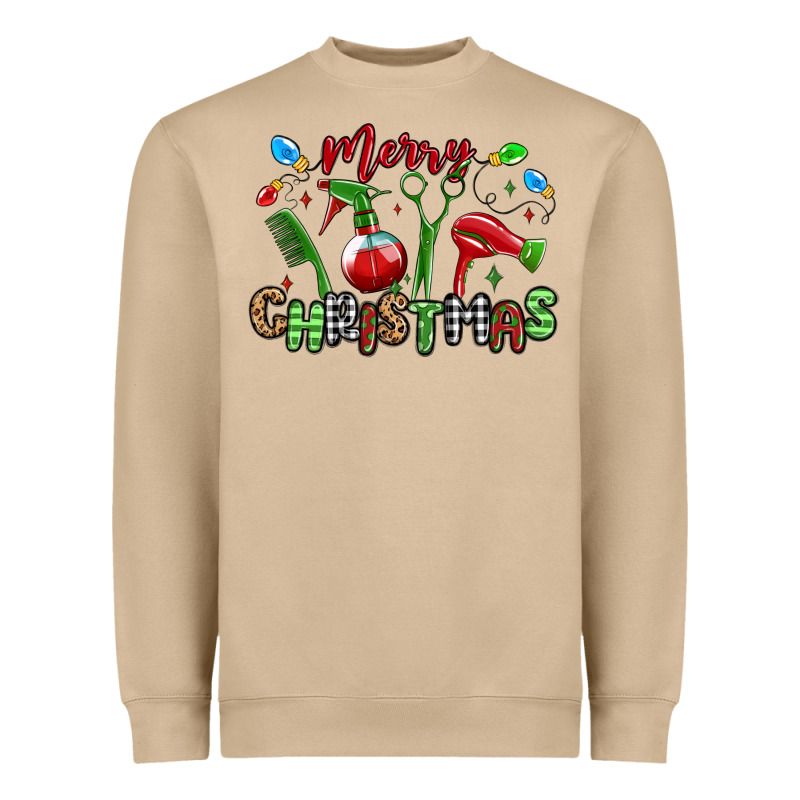 Merry Christmas Hair Dresser Heavyweight Sweatshirt by MaliasSmallBusiness | Teevron
