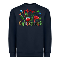 Navy merry christmas hair dresser Heavyweight Sweatshirt - MaliasSmallBusiness