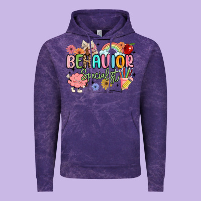Behavior Specialist Vintage Hoodie Designed By Maliassmallbusiness
