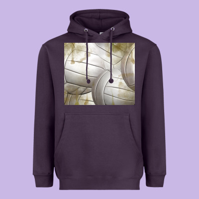Distressed Volleyball Pattern Heavyweight Hoodie Designed By Tumblerdesignbyshophia