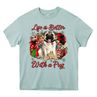 Arona Christmas life is better with a pug Heavy Core Tee - JahusDesignShop