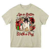 Mossy Christmas life is better with a pug Heavy Core Tee - JahusDesignShop