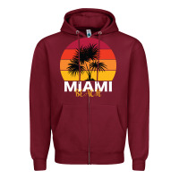 Burgundy Miami Beach Zipper Hoodie - Bettercallsaul