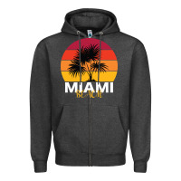 Charcoal Heather Miami Beach Zipper Hoodie - Bettercallsaul