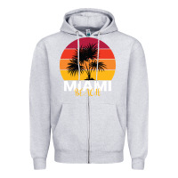 Heather Grey Miami Beach Zipper Hoodie - Bettercallsaul