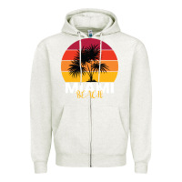 Oatmeal Heather Miami Beach Zipper Hoodie - Bettercallsaul