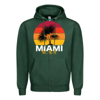 Sports Green Miami Beach Zipper Hoodie - Bettercallsaul