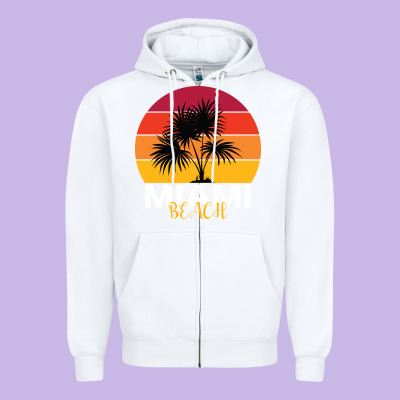 Miami Beach Zipper Hoodie Designed By Bettercallsaul
