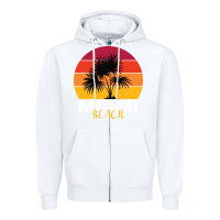 White Miami Beach Zipper Hoodie - Bettercallsaul