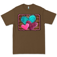 Cacao valentine's day hearts turquoise heart Premium Tee - AdoDesignShop