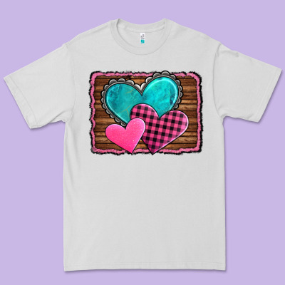 Valentine's Day Hearts Turquoise Heart Premium Tee Designed By Adodesignshop