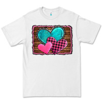 White valentine's day hearts turquoise heart Premium Tee - AdoDesignShop