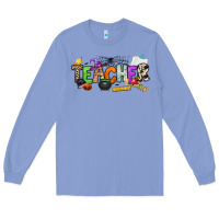 Colony Blue halloween teacher Long Sleeve Tee - NancyCooperArtShop