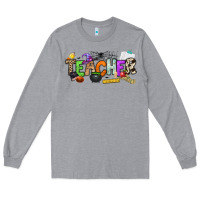 Heather Grey halloween teacher Long Sleeve Tee - NancyCooperArtShop