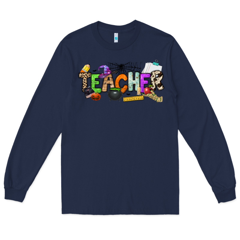 Halloween Teacher Long Sleeve Tee by NancyCooperArtShop | Teevron
