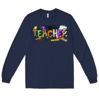 Navy halloween teacher Long Sleeve Tee - NancyCooperArtShop