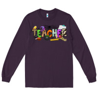 Plum halloween teacher Long Sleeve Tee - NancyCooperArtShop