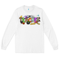 White halloween teacher Long Sleeve Tee - NancyCooperArtShop