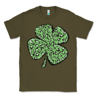 Army Green leopard shamrock Classic Tee - MaliasSmallBusiness
