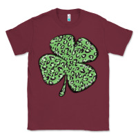 Burgundy leopard shamrock Classic Tee - MaliasSmallBusiness