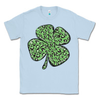 Dusty Blue leopard shamrock Classic Tee - MaliasSmallBusiness