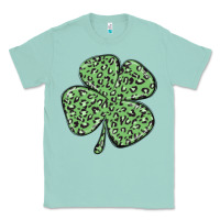Seafoam leopard shamrock Classic Tee - MaliasSmallBusiness