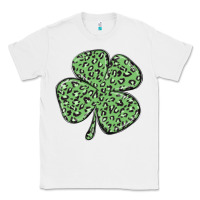 White leopard shamrock Classic Tee - MaliasSmallBusiness