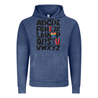 Vintage Denim pride alphabet Vintage Hoodie - MaliasSmallBusiness