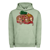 Pigment Oil Green caravan gingerbread Urban Hoodie - FaDigitalArtStudio