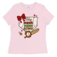 Bubblegum Pink hey bubba bubba swing Ladies Tee - JahusDesignShop