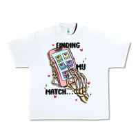 White finding my match Urban Heavy Tee - MaliasSmallBusiness