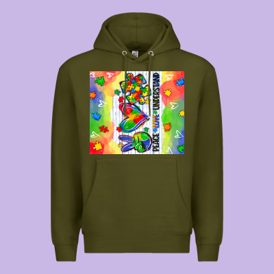 Peace Love Understand Premium Hoodie Designed By Cowgirlartshop