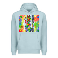 Blue Mist peace love understand Premium Hoodie - CowGirlArtShop