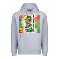 Heather Grey peace love understand Premium Hoodie - CowGirlArtShop