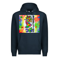 Navy peace love understand Premium Hoodie - CowGirlArtShop