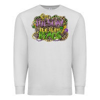 Dove Grey on tuesday we wear beads Premium Sweatshirt - CowGirlArtShop