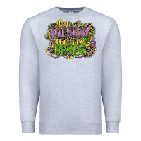 Heather Grey on tuesday we wear beads Premium Sweatshirt - CowGirlArtShop