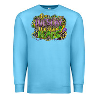 Ocean Blue on tuesday we wear beads Premium Sweatshirt - CowGirlArtShop