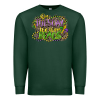 Sports Green on tuesday we wear beads Premium Sweatshirt - CowGirlArtShop