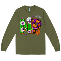 Army Green halloween np nurse practitioner Long Sleeve Tee - NancyCooperArtShop