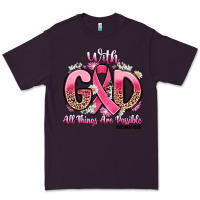 Plum breast cancer with god all things are possible Premium Tee - Artiststas