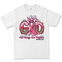 White breast cancer with god all things are possible Premium Tee - Artiststas